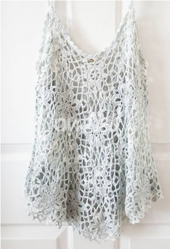 White Doily Crochet Top (740x500), Png Download