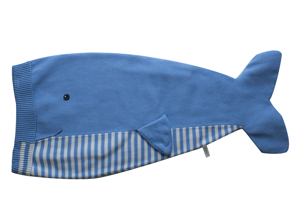 Zubels Sweater Whale Tail Blanket 100% Cotton Ages - Shark (1024x768), Png Download