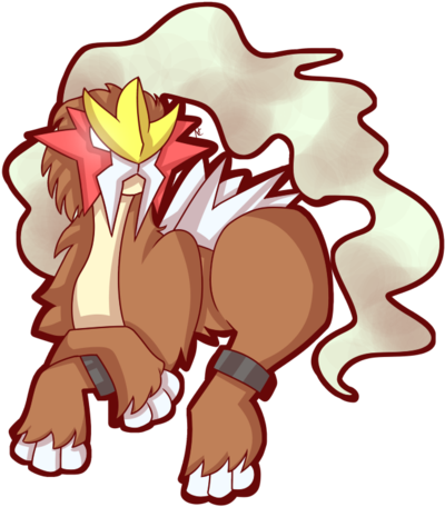 Entei's History - Art (431x500), Png Download