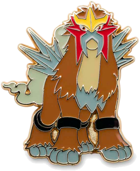 Sun & Moon - Pokemon 3 Booster Pin Blister: Entei (800x800), Png Download
