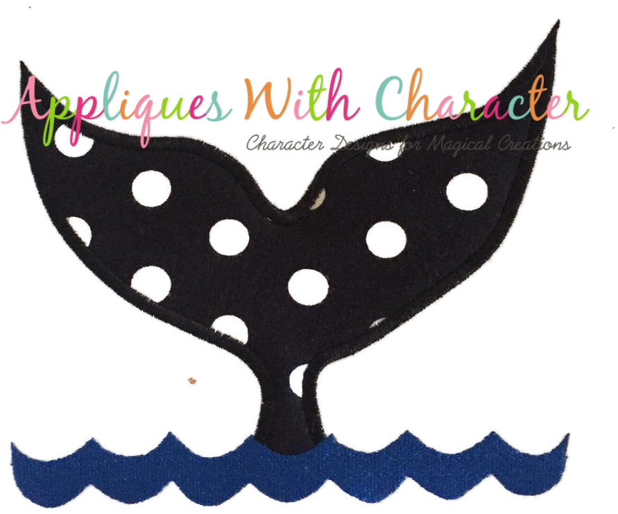 Ocean Whale Tail Applique Design - Clip Art (960x808), Png Download
