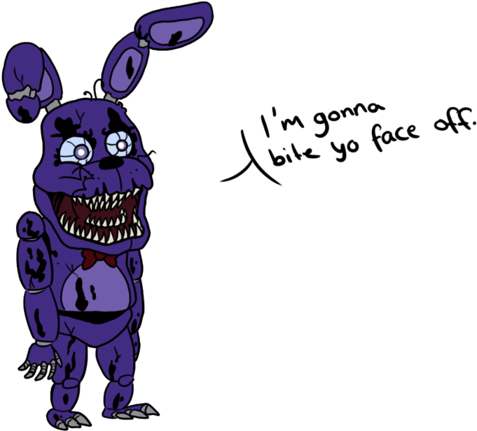 Pictures Of Nightmare Bonnie - Drawing (1024x640), Png Download
