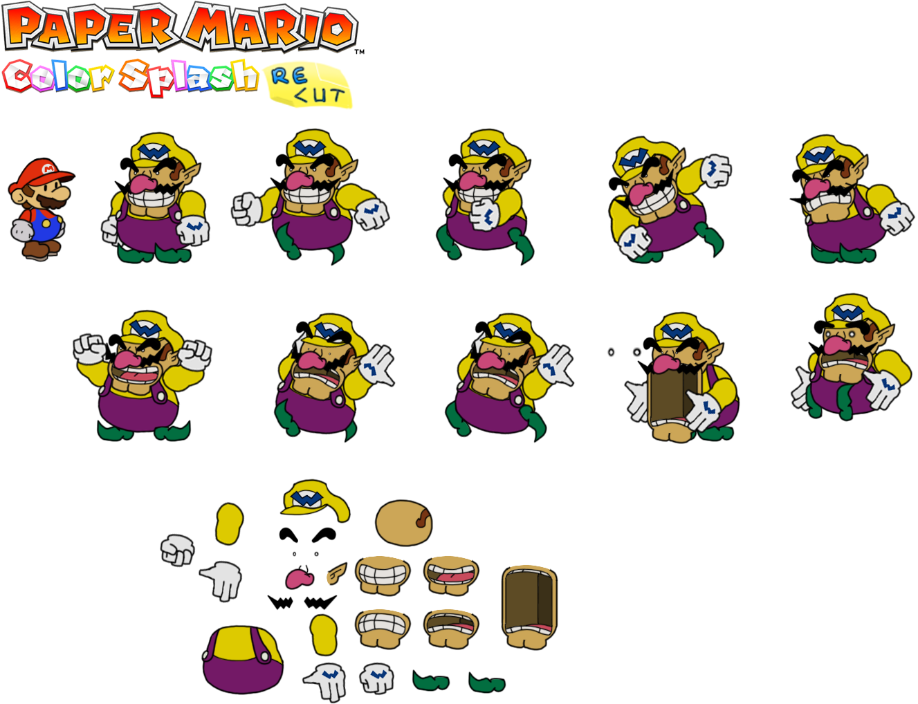 Wario- Http - //i - Imgur - Com/gzxpf3c - Paper Mario Color Splash Wario (1394x1081), Png Download