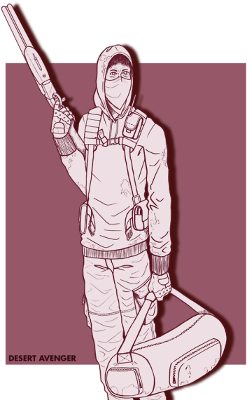 A Refined Sketch I Made After The - Desert Avenger (400x588), Png Download