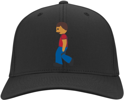 Man Walking Emoji C813 Port Authority Flex Fit Twill - Hat (480x480), Png Download