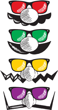 Glasses Of Family - Mario Luigi Wario Mustaches (445x445), Png Download