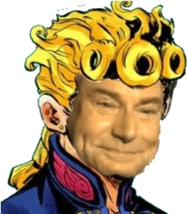 Sticker Risitas Giorno Giovanna Jesus Jojo Partie 5 - Golden Wind (400x300), Png Download