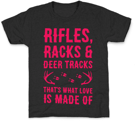 Rifle, Racks & Deer Tracks Kids T-shirt - T-shirt (484x484), Png Download