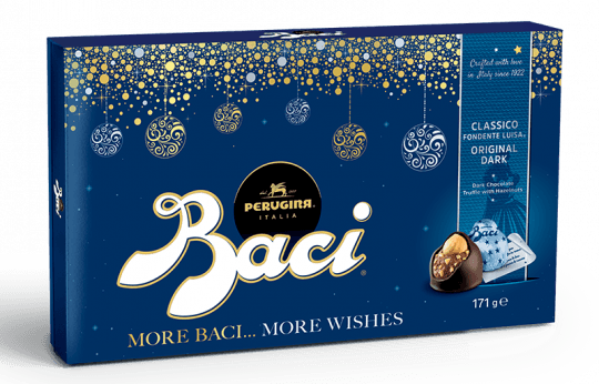 Baci Perugina Dark Chocolate Christmas Box - Confezioni Regalo Perugina (540x346), Png Download