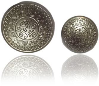 Circular Silver Button - Export (500x500), Png Download