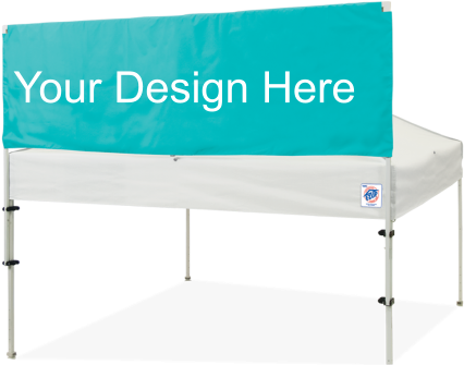 Sky Banner Frames Are Used With Rail Skirts For Advertsing - Ez Up Sky Banner (514x355), Png Download