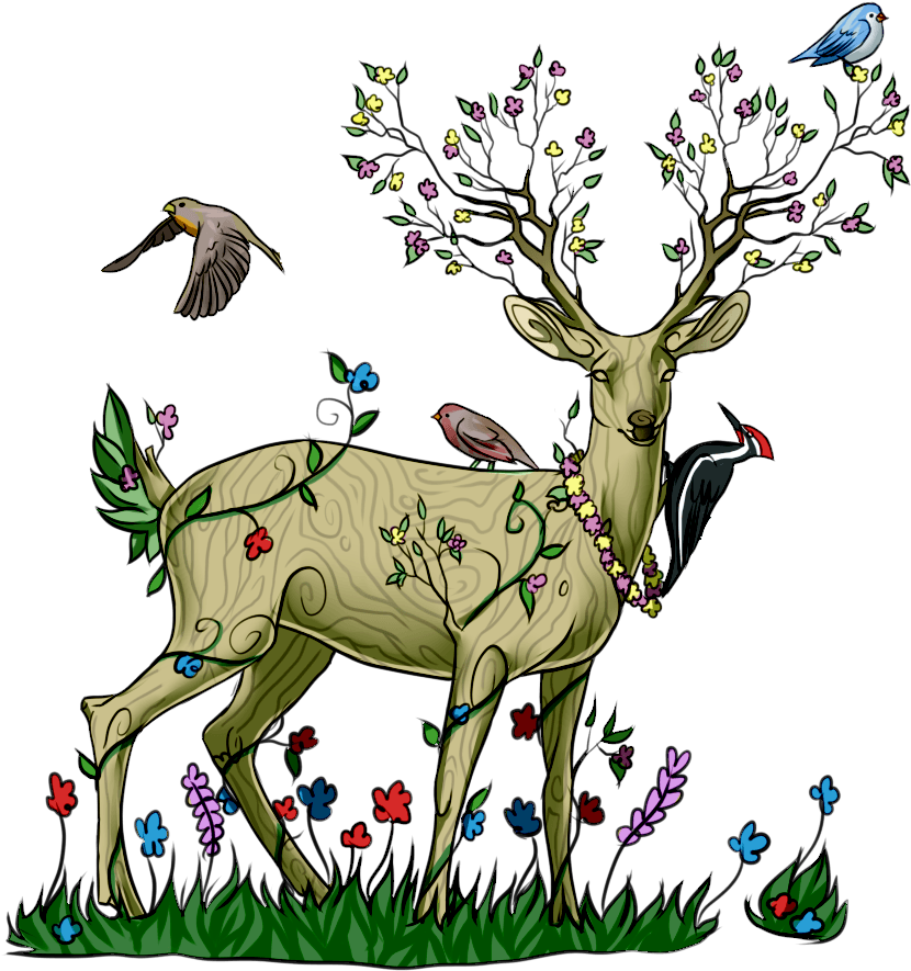Spring Deer Pose By Maytitan On Deviantart - Spring Deer (850x900), Png Download