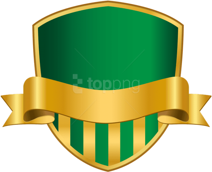 Badge With Banner Green Png Clip Art Image - Badges Clipart (600x491), Png Download