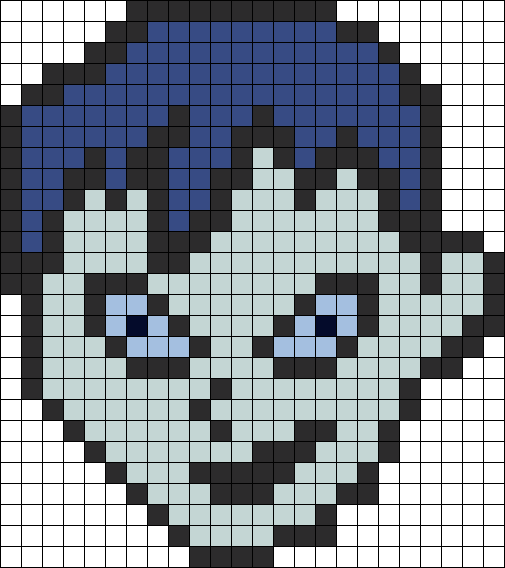 Killer Frost Perler Bead Pattern / Bead Sprite - Killer Frost (505x568), Png Download
