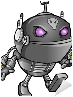 Cyborg Alien Ninja Warrior Robot Vector Sticker • Pixers® - Robot (400x400), Png Download