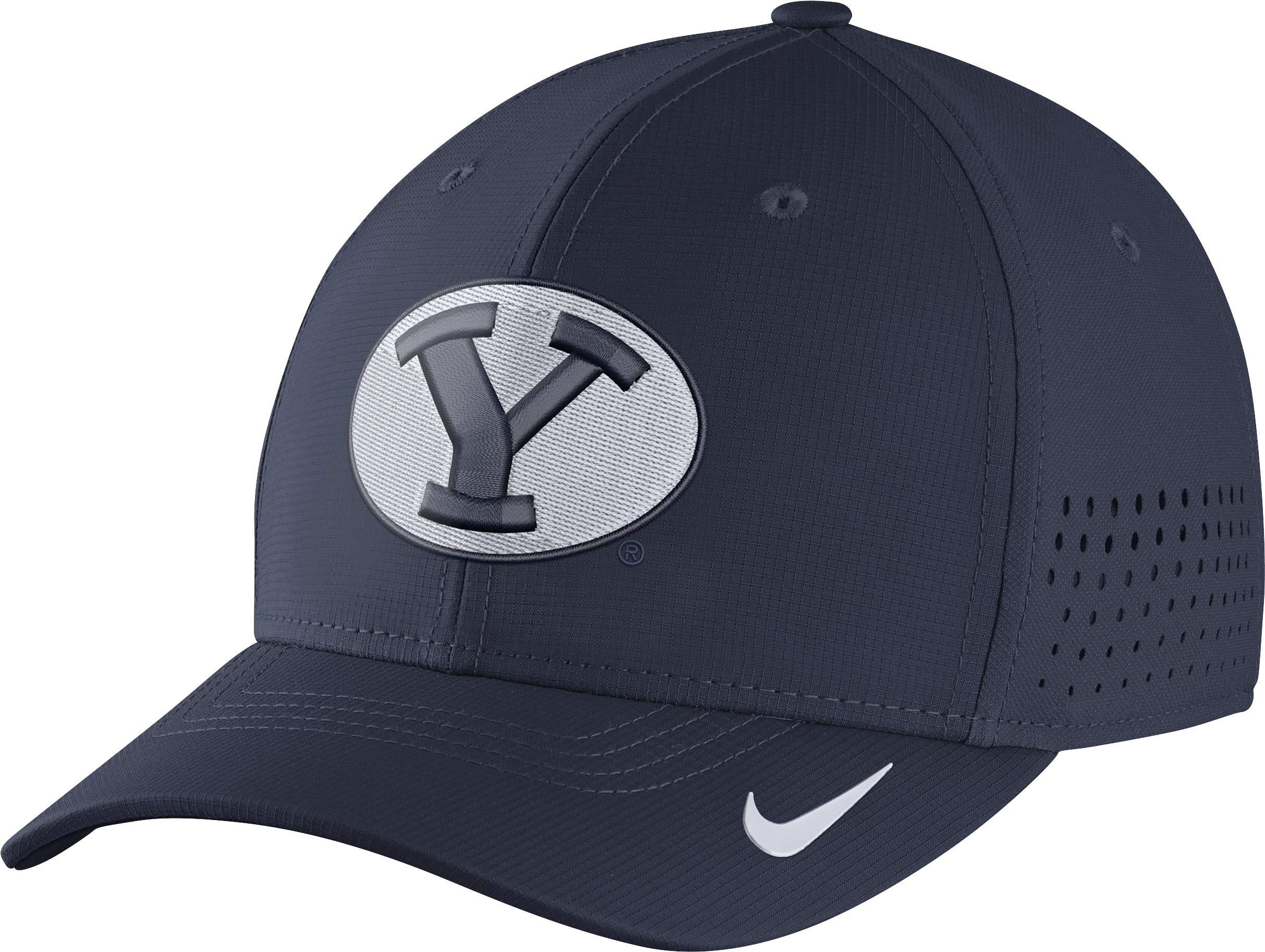 Byu Cougars Structured Stretch Fit Cap By Nike - Brigham Young University (2514x1910), Png Download