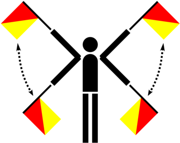 Flag Semaphore International Maritime Signal Flags - Semaphore Png (374x340), Png Download