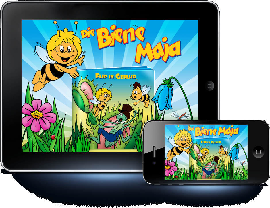 Maya The Bee, Flip In Gefahr, Ipad & Iphone Application - Biene Maja - Mein Puzzlebuch, Flip In Der Falle (940x725), Png Download