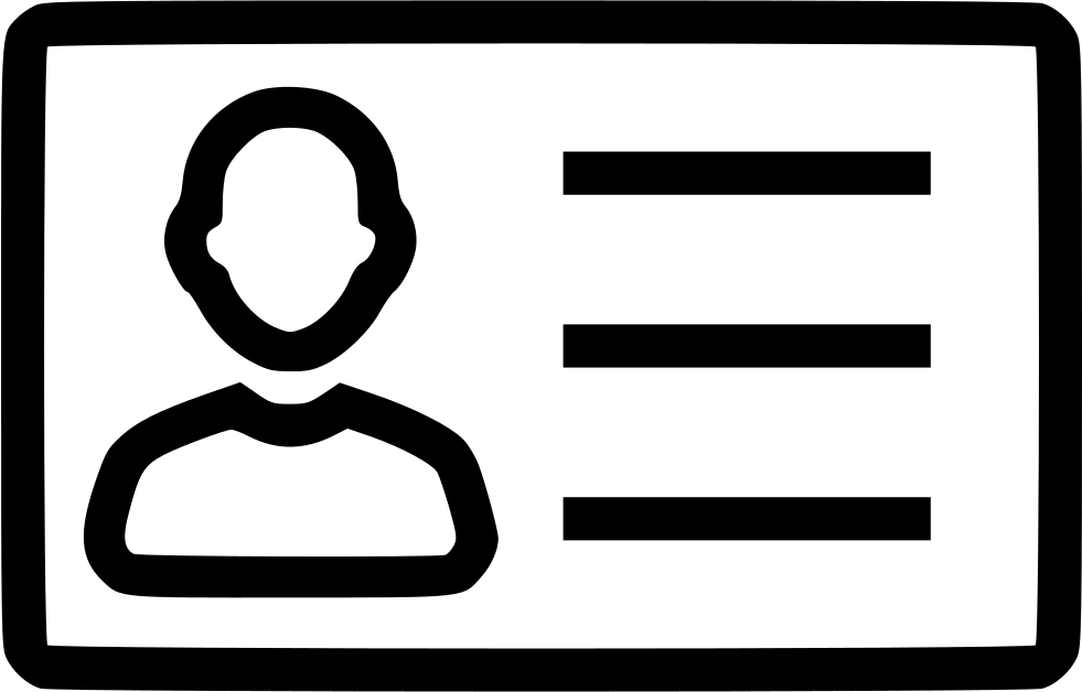 Id Card - - Iot White Icon (981x628), Png Download