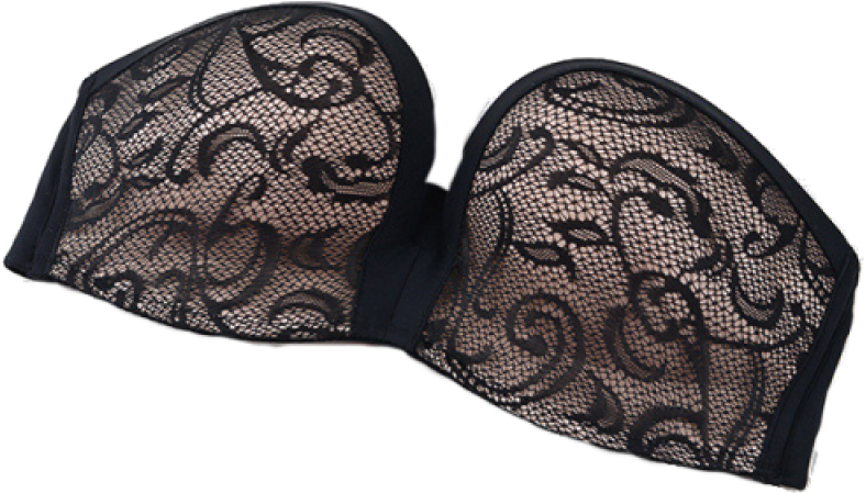 Non-slip Strapless Lace Bra - Bra (800x800), Png Download