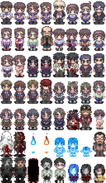 Tumblr N988wwqskn1togmudo1 500 - Corpse Party Blood Covered Sprite (429x750), Png Download