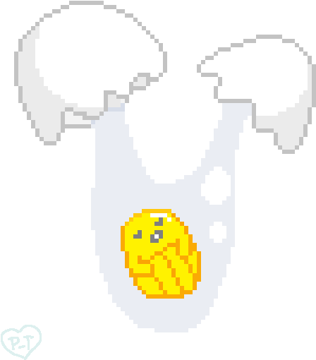 “pixel Gudetama ” - Perler Beads (500x542), Png Download