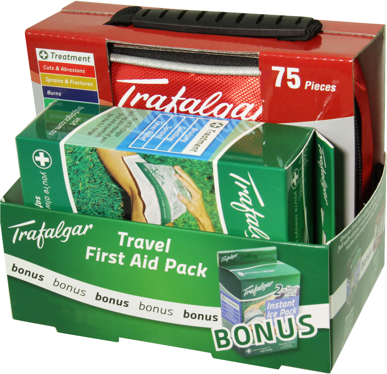 Trafalgar Travel First Aid Kit Free Instant Ice Pack (1463x1620), Png Download