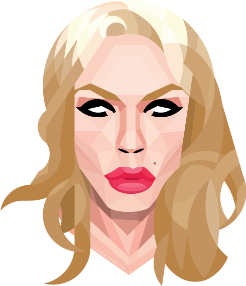 Special Request For Uk Drag Queen, Misty Knight @theonlymistyknight - Drag Queen Vector (490x571), Png Download