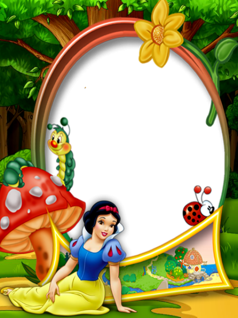Png Frame - Snow White Frame Png (450x600), Png Download