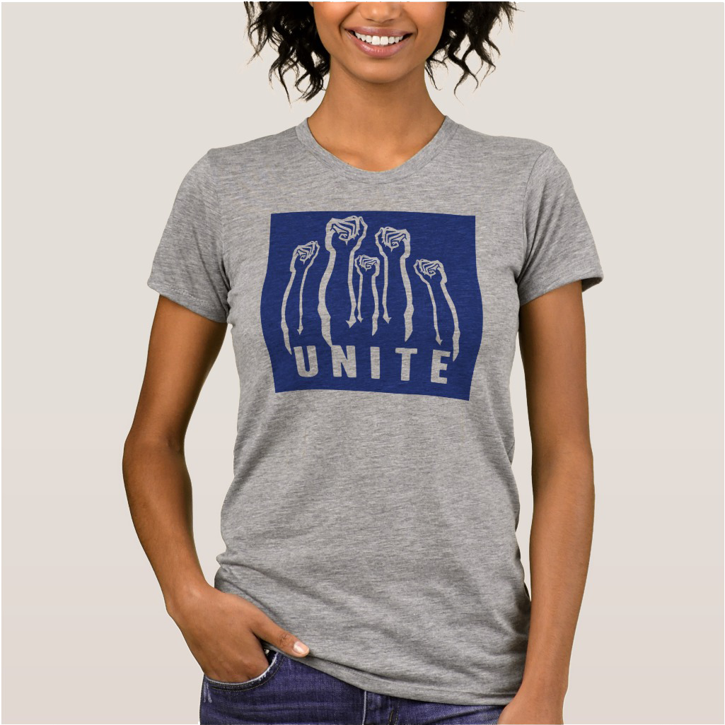 Unite Blue Fists - Zazzle Jamaika T-shirt (1106x1106), Png Download