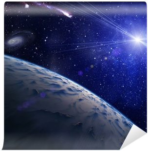 Planet With Bright Star On Nebula Background - Stock Photography (400x400), Png Download