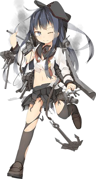 237 Akatsuki Kai Ni Damaged - Akatsuki Kai Ni Kancolle (328x611), Png Download