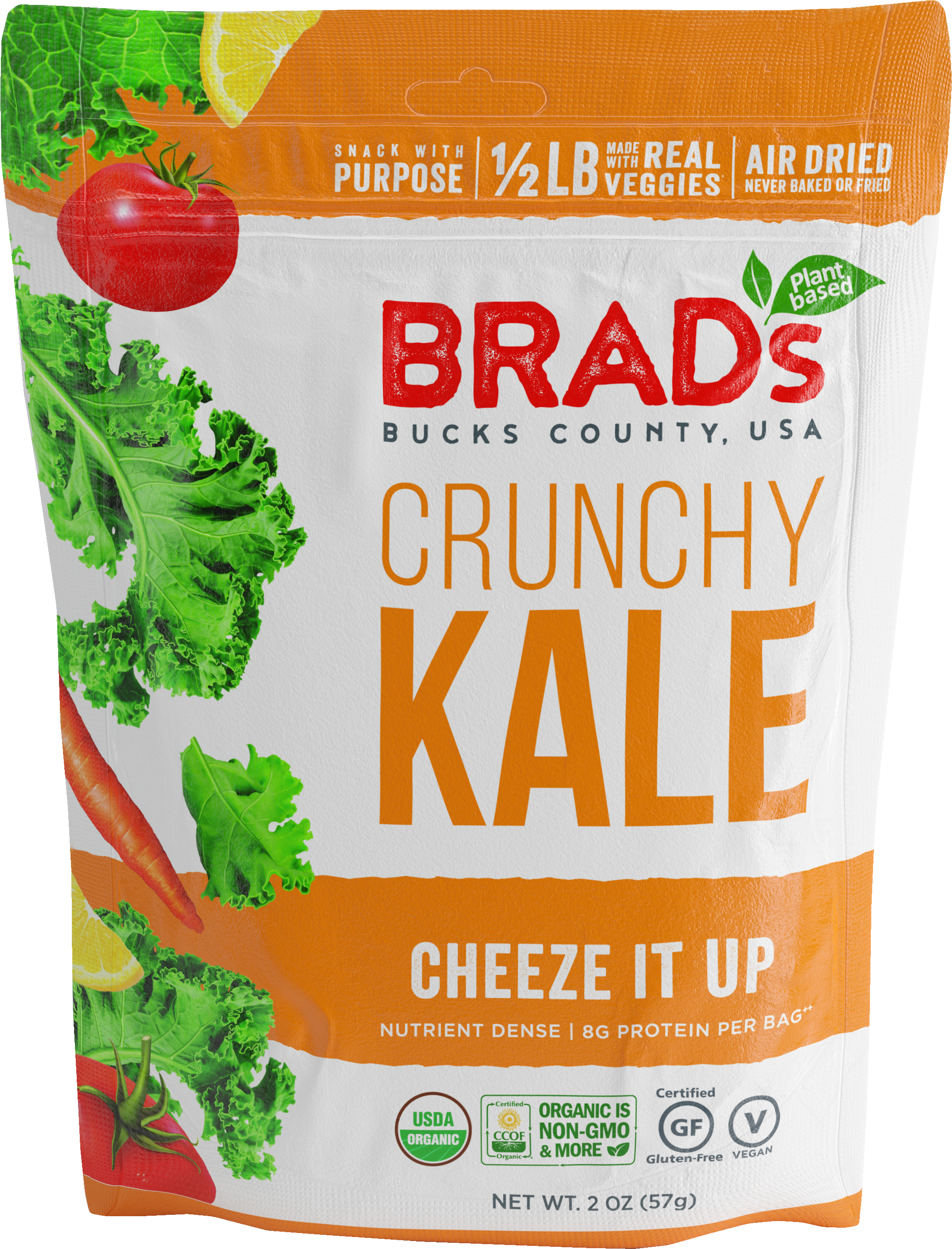 Cheeze It Up 12 Pack - Brad's Kale Chips (2220x2905), Png Download