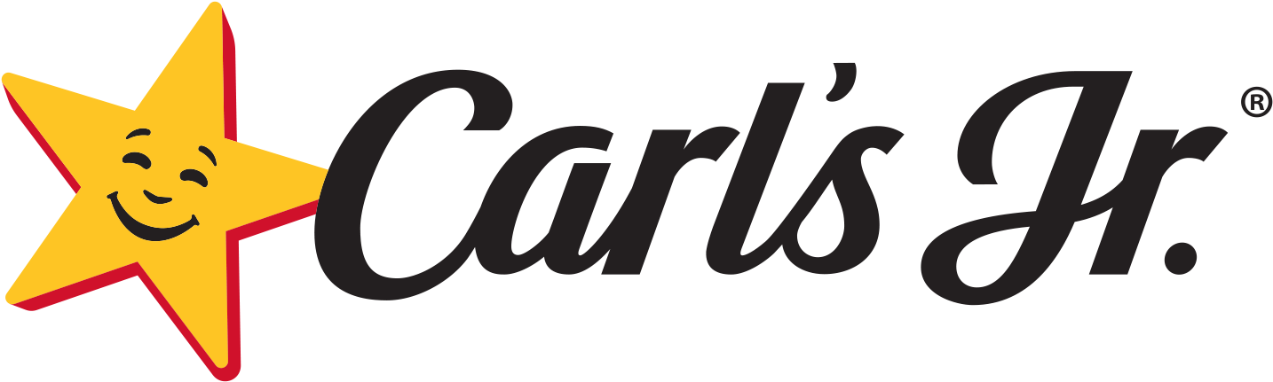 Our Partners - Carl's Jr Logo (1771x661), Png Download