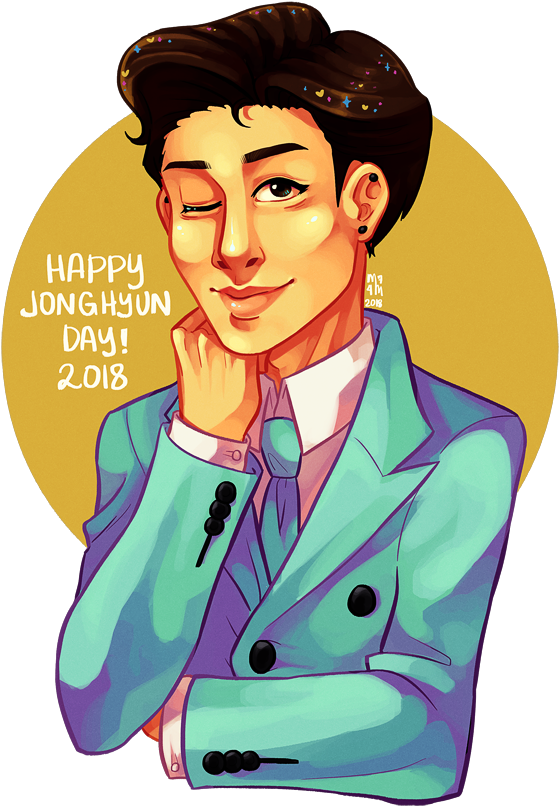 종현 - Cartoon (620x877), Png Download