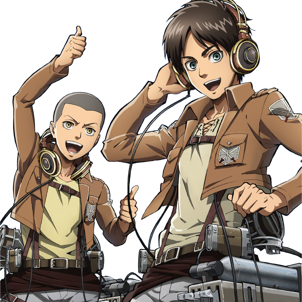 “ Eren Jaeger And Connie Springer From Shingeki No - Attack On Titan Chibi Characters (1280x1280), Png Download