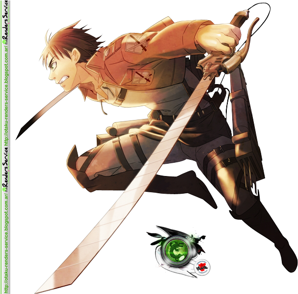 Eren Jaeger Titan Render - Render Eren (614x600), Png Download