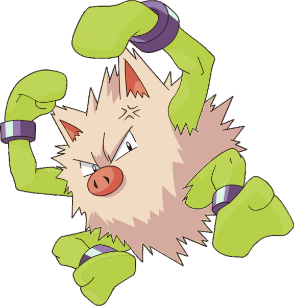 Shiny Primeape - Pokemon Primeape Shiny (576x599), Png Download