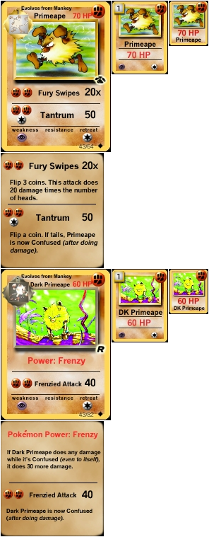 #057 Primeape - Wizards Of The Coast Pokemon Jungle Uncommon Card #43/64 (296x759), Png Download