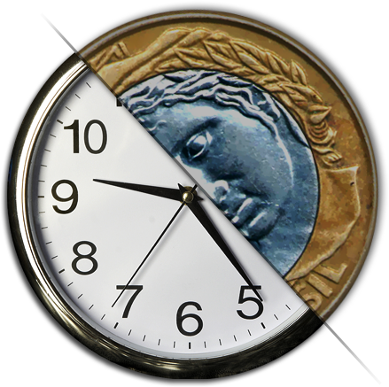 Sobre Tempo E Dinheiro - Moeda De 1 Real (439x437), Png Download