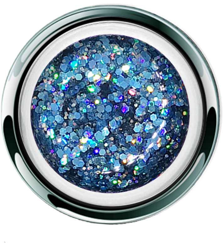 Uv/led Gel Play Glitter Crush Blue 4g - Gel Play Glitter Crush (718x814), Png Download