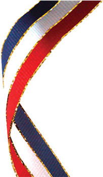 Red/white/blue Glitter Woven Ribbon - Red White Blue Ribbon Png (464x348), Png Download