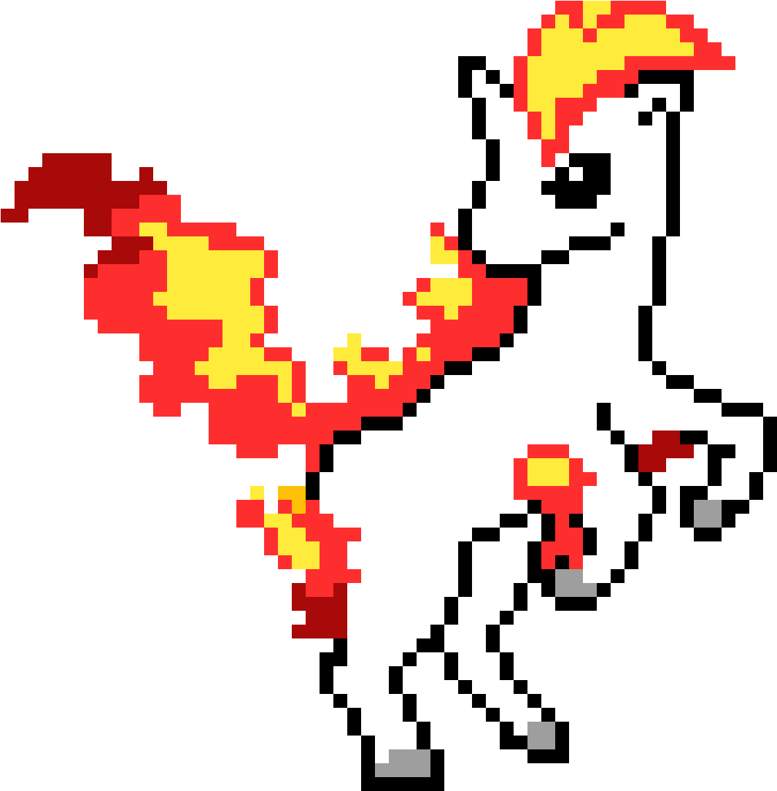 Rapidash I Think - Perler Beads Pokemon Ponyta (1200x1200), Png Download