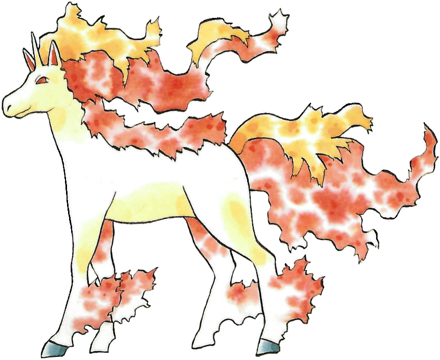 Rapidash - Rapidash Ken Sugimori (860x704), Png Download