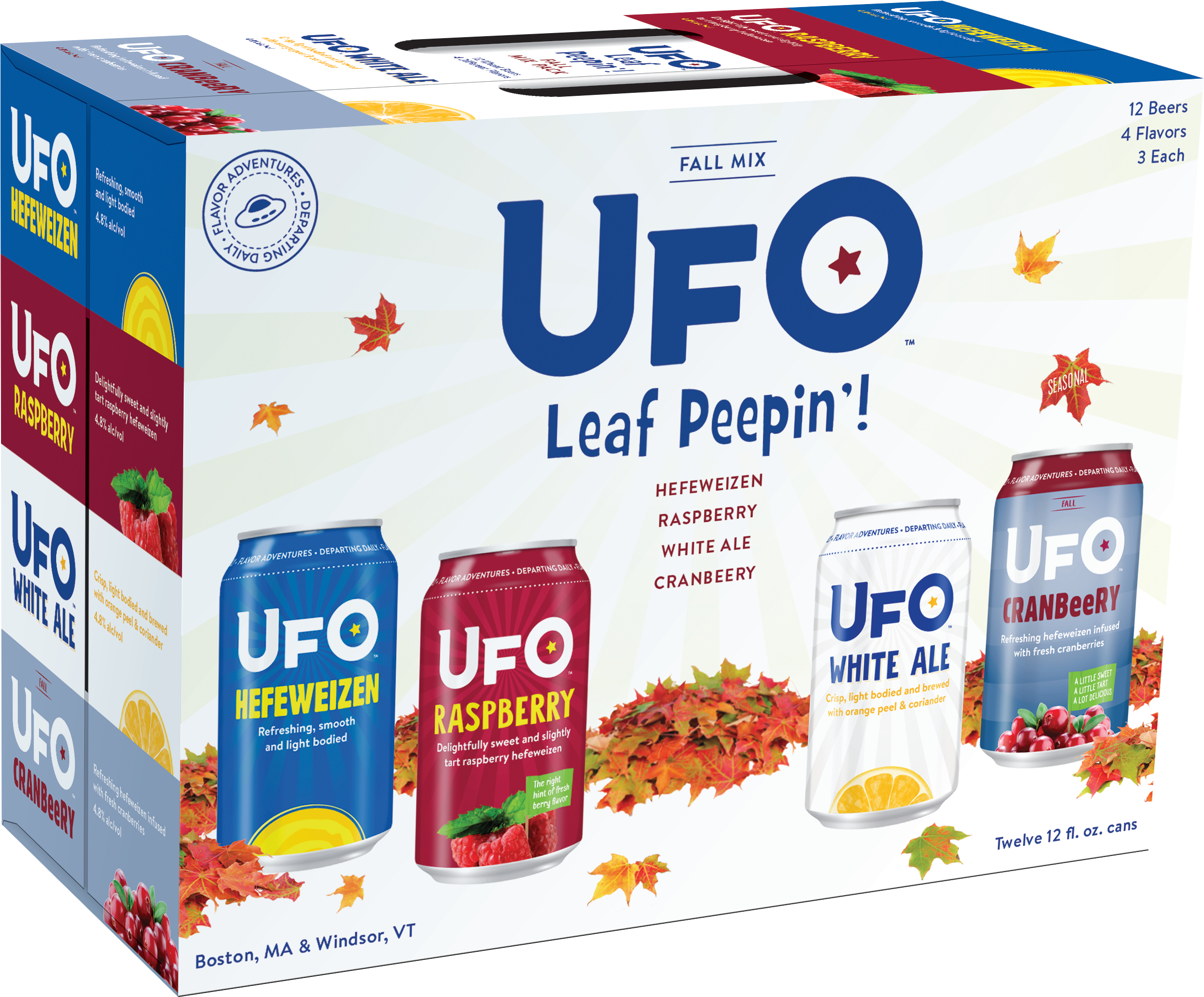 Harpoon Brewery Introduces Ufo Leaf Peepin' Mix Pack - Box (2700x2175), Png Download