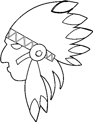 Face Of Indian Head Coloring Page - Imagenes De Los Aztecas Faciles De Dibujar (600x470), Png Download