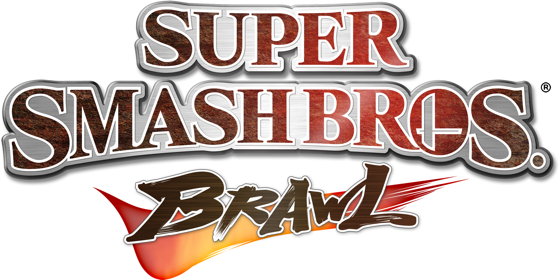 Super Smash Bros Brawl Logo Png (2000x1133), Png Download