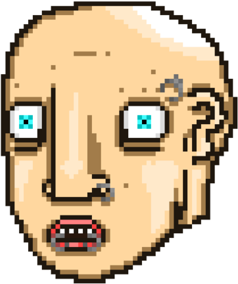>memes - Hotline Miami Face Sprites (398x464), Png Download