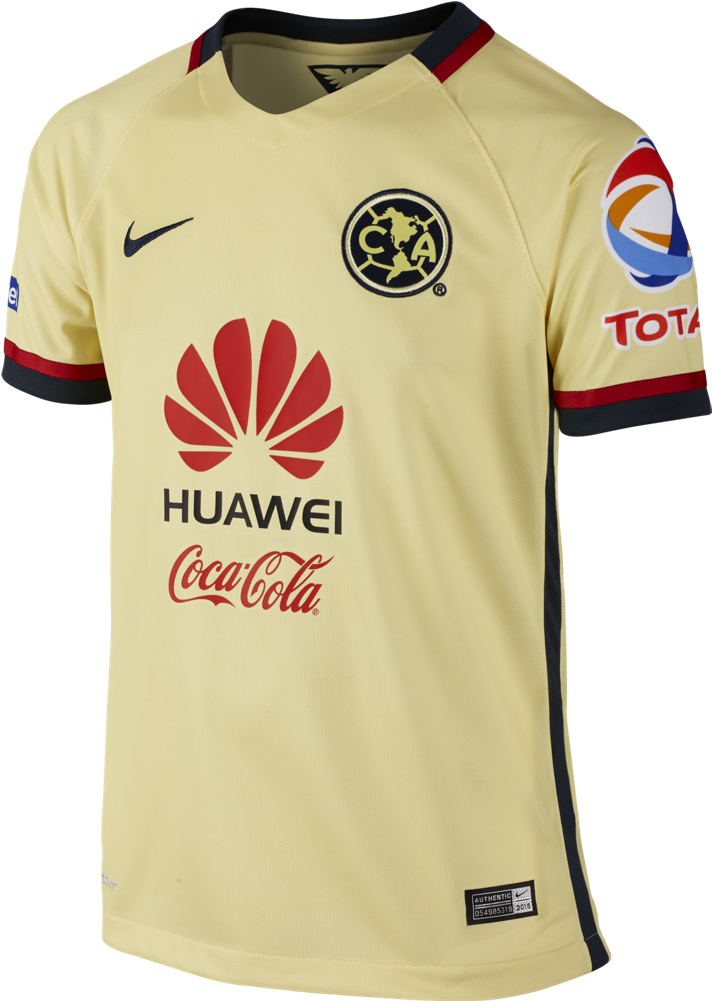 Club America Home Stadium Lemon Chiffon/armory Navy//armory - America Jerseys (1000x1000), Png Download