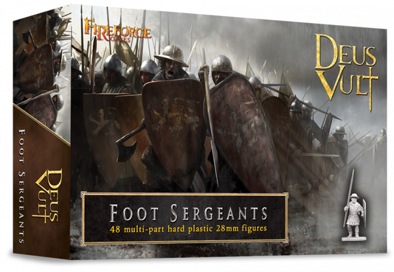 Fireforge Games 28mm Deus Vult Foot Sergeants Kit - Foot Sergeants - 28mm Hard Plastic Figures By Fireforge (800x553), Png Download